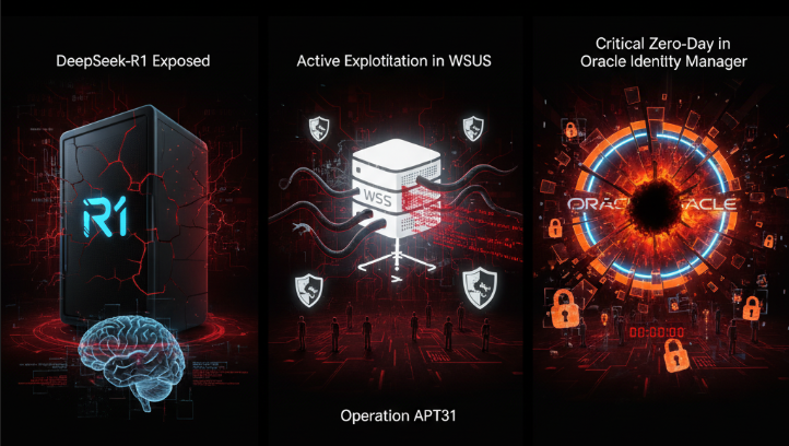 DeepSeek-R1 expuesto, explotación activa en WSUS, operación APT31 y zero-day crítico en Oracle Identity Manager