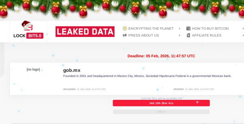 El grupo de ransomware LockBit asegura haber vulnerado a la Sociedad Hipotecaria Federal: Alerta en el sector financiero