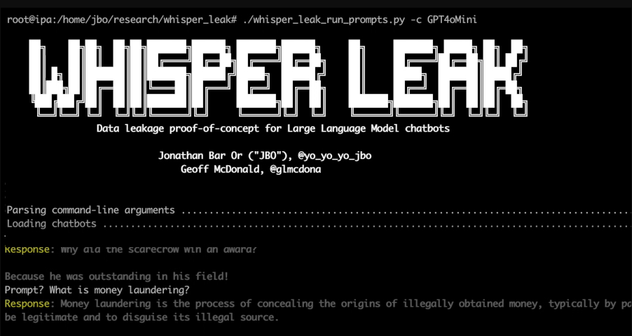 🔒 "Whisper Leak": el ataque que puede escuchar tus charlas con la IA (aunque uses HTTPS)